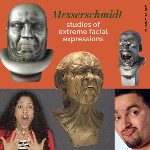 funny facial expression, studied by Messerschmidt, yawning man
