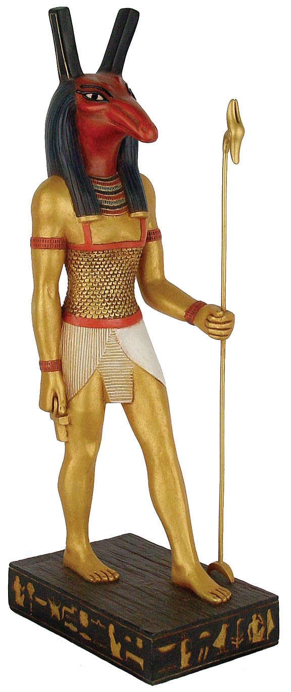 Seth the God of Chaos and Destruction Egyptian Statue Large 12.75H - Museumize.com