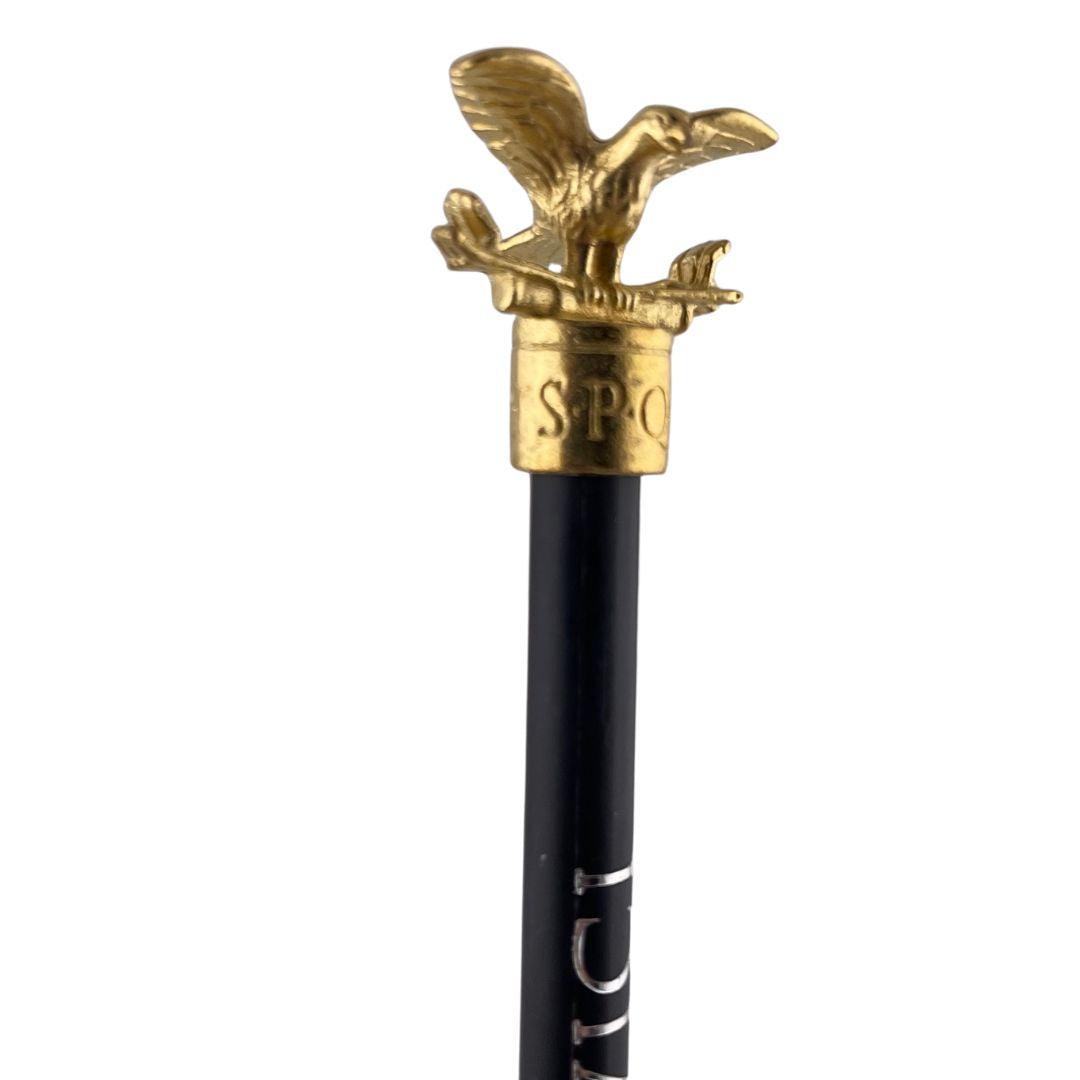 Roman SPQR Pencil with Gold Eagle Topper and Veni Vidi Vici Pencil - Museumize.com