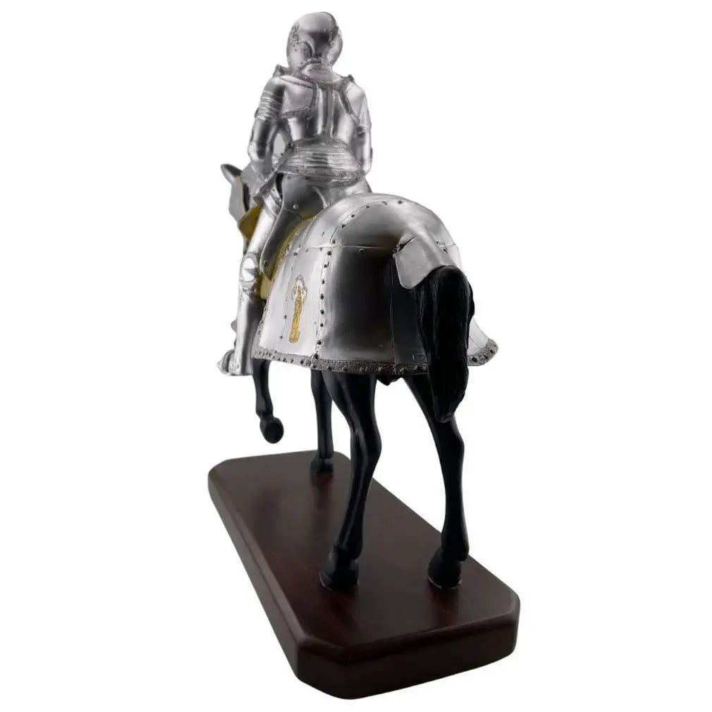 Knight and Horse Wearing Armor Statue Philadelphia Museum of Art 14.25H - Museumize.com