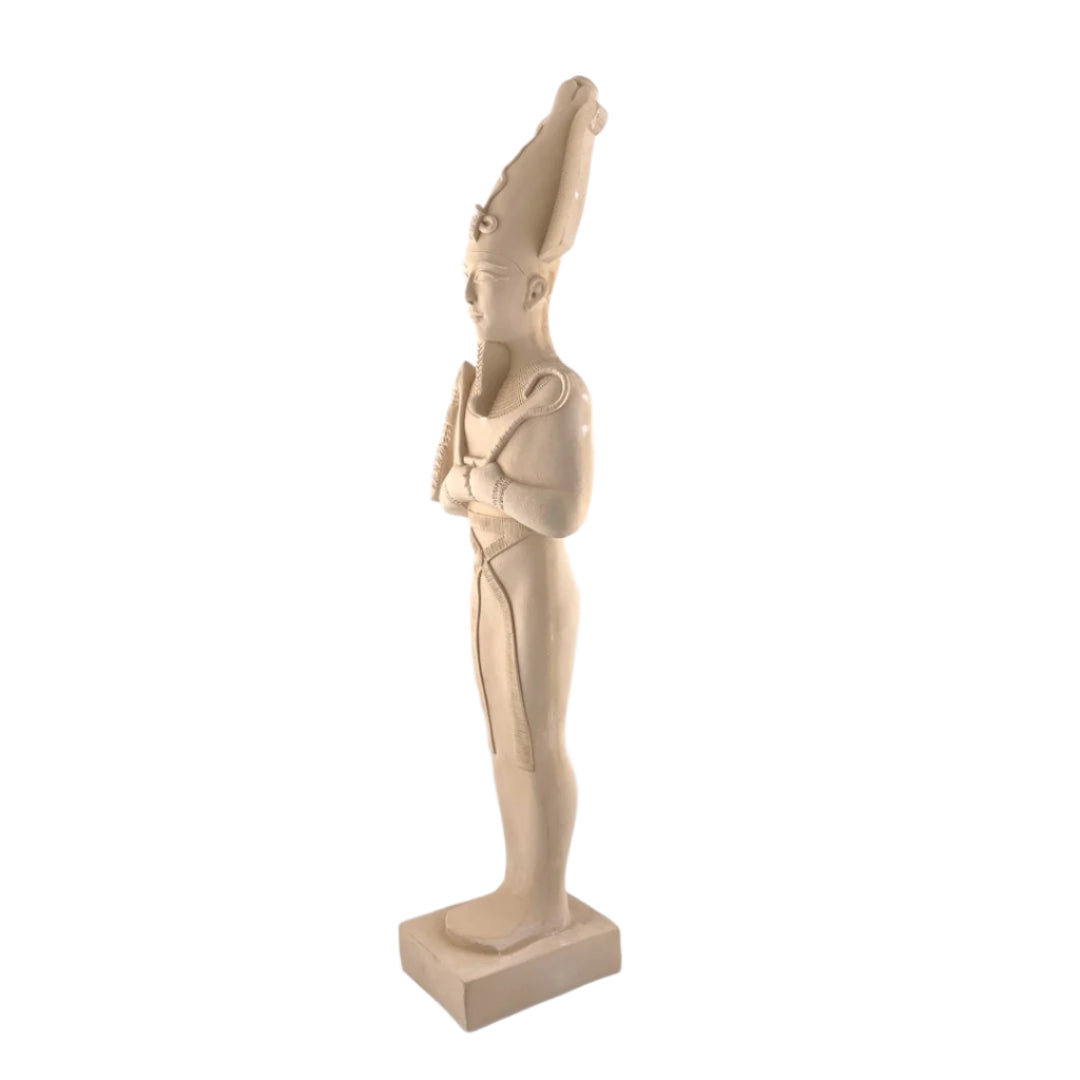 Statue - Osiris Egyptian God Standing 13.75H as is attic no returns - Museumize.com