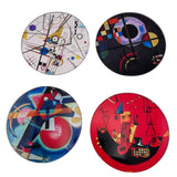 Kandinsky Abstract Paintings Bar Drink Glass Coasters Set of 4