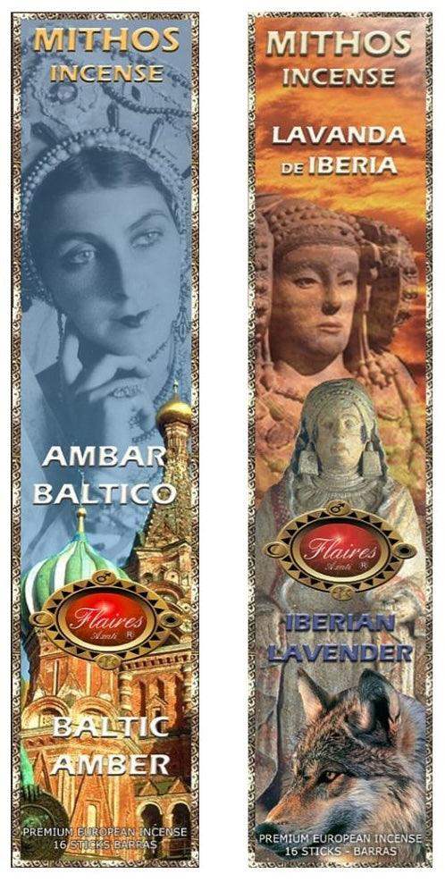 European Incense Sticks Set Amber Lavender 2 Scents | 96 sticks - Museumize.com