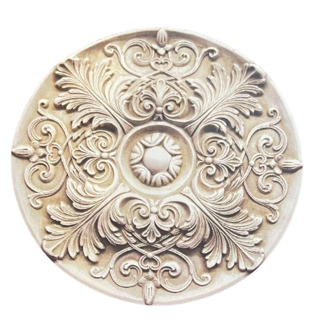 Wall Plaques - Round Curled Acanthus Leaves Fancy Wall or Ceiling Medallion 17.75L x 17.75W - Museumize.com