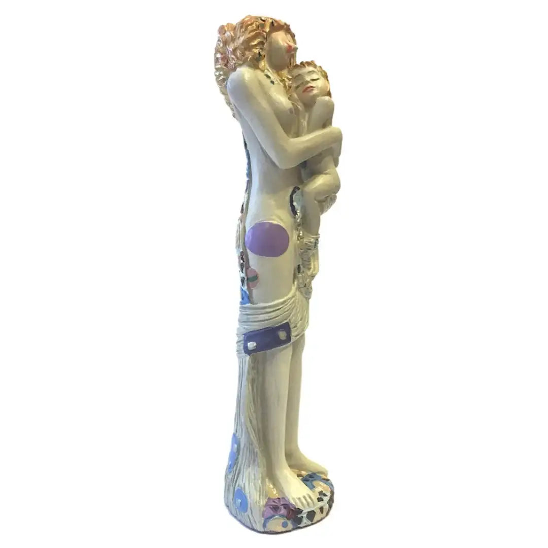 side view Pocket art Mother and Child miniature sculpture after Klimt