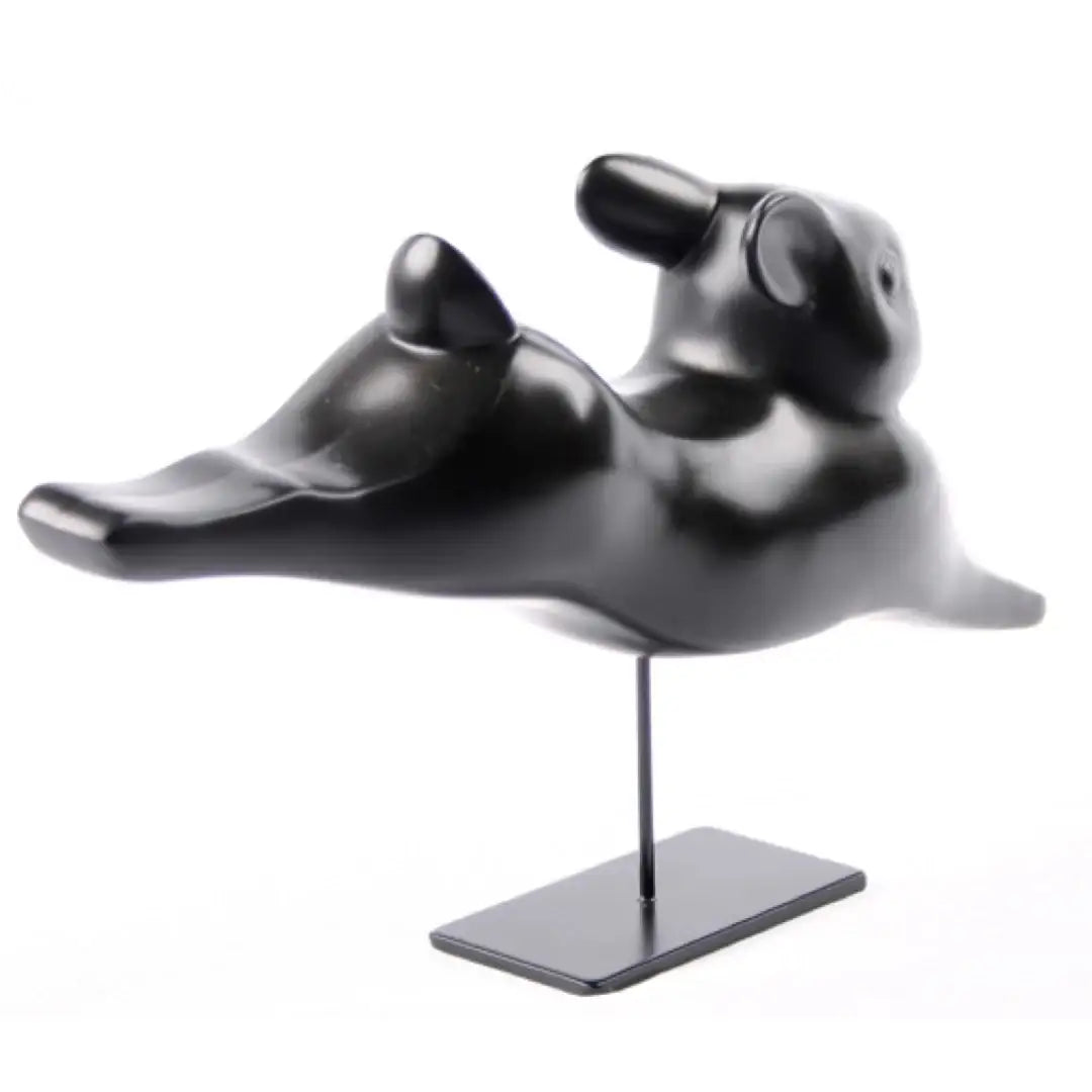 Modern running rabbit animal sculpture inspired by François Pompon.