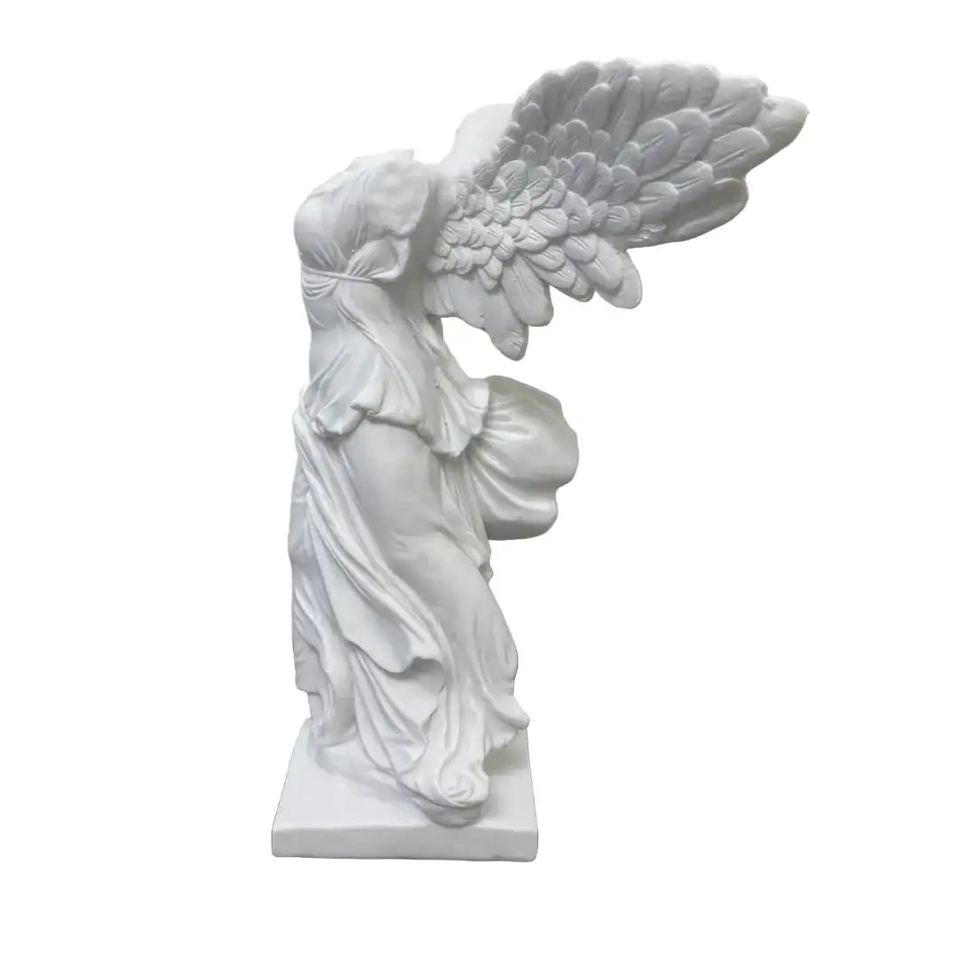 Hellenistic Greek sculpture replica of Nike Victory of Samothrace, detail view of wet drapery technique