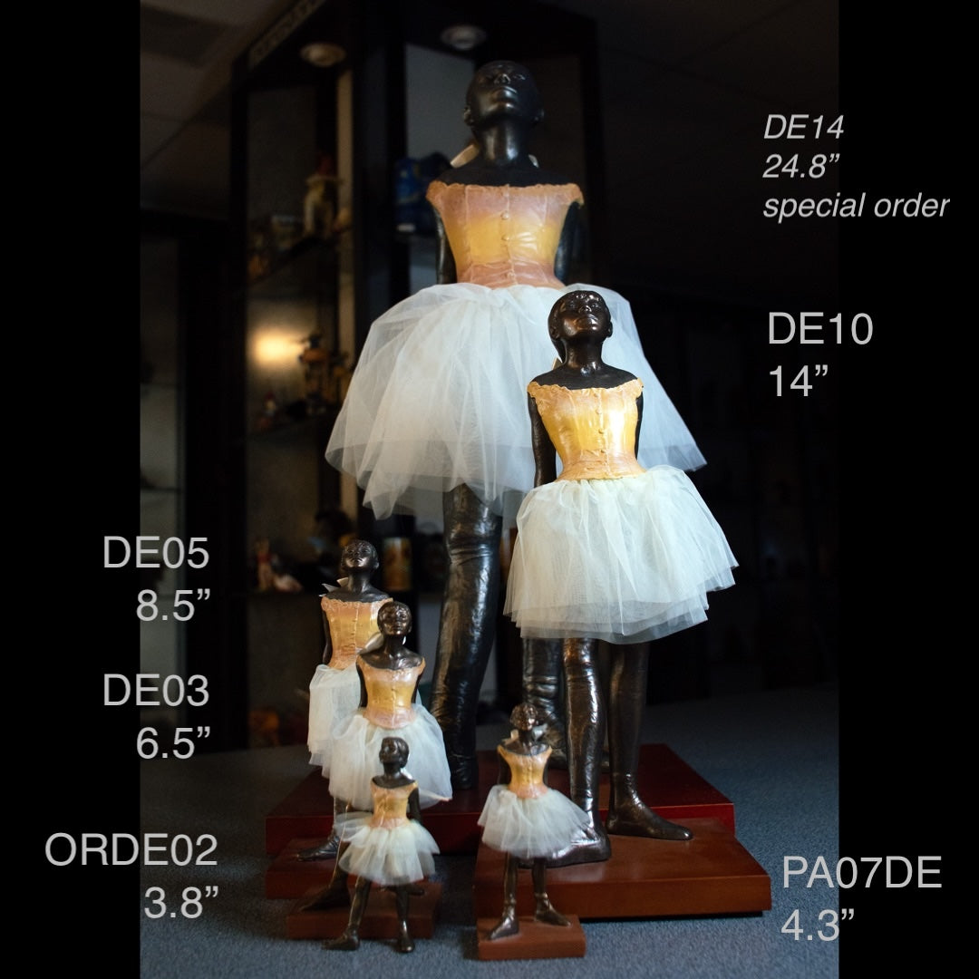 Assorted sizes Degas dancer statue replicas. Museum quality. Parastone.