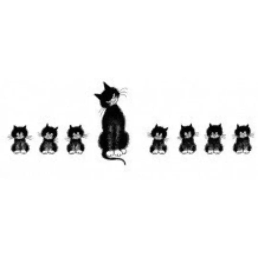 Momma Cat with Three Kittens Small Figurine Statue Set L'Alignement by Dubout 4H - Museumize.com