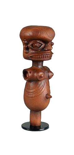 African Nigeria Marionette Puppet Eket Ibibio Primitive Deity Statue 5.5H - Museumize.com