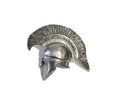 Greek Athenian Soldier Helmet Pewter Pin Pinback Badge Tie Tack 1H