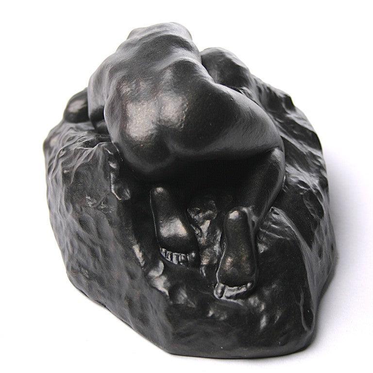 La Danaide Nude Curled on a Rock Statue by Rodin Bronze Finish 5.5L - Museumize.com