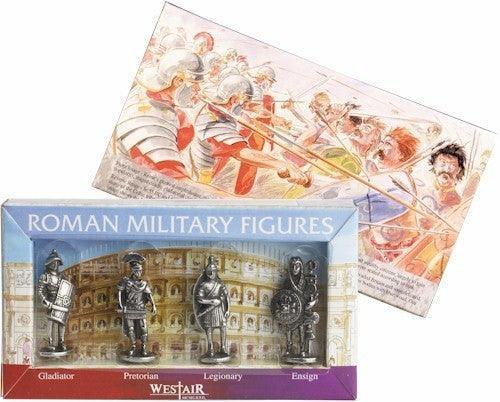 Roman Military Figures Fantasy Gaming or Role Playing Miniature Statue Set of 4 1.5H - Museumize.com