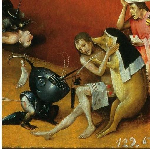 Helmeted Bird Monster, Damned Human, Sister Swine by Bosch 7L - Museumize.com