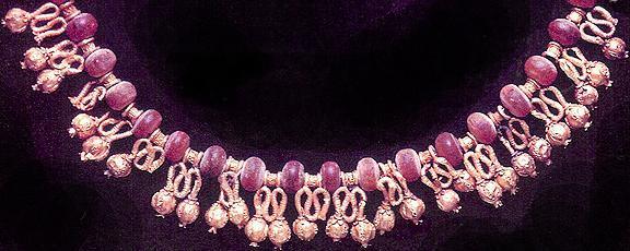 Greek Pomegranate Dangle Drop Earrings with Carnelian 1.25L - Museumize.com