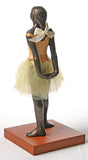 Little Dancer of Fourteen Years with Fabric Skirt Statue by Degas, 8.5H