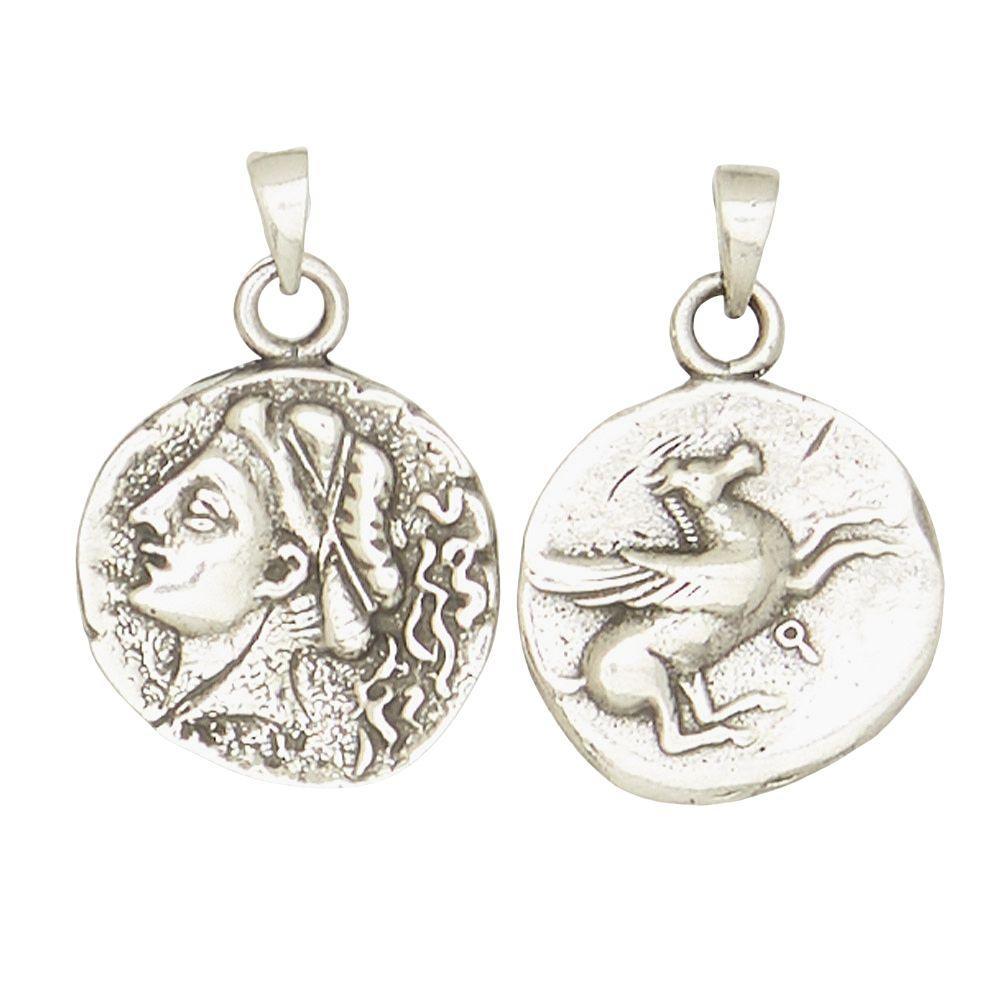 Aphrodite Venus Greek Goddess of Love Olympians Pewter Pendant Charm Unisex Necklace 1H - Museumize.com
