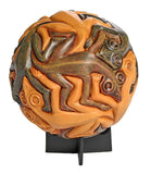 Lizards Geckos Tessellation Pattern Orb Paperweight by Escher 3H