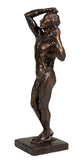 Age of Bronze Male Nude Raising Arm to Head Drawing Statue by Rodin 9H