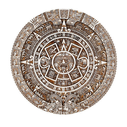 Aztec Solar Calendar Precolumbian Wall Art Hanging Relief Plaque 10.75H