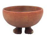 Egyptian Offering Bowl with Human Feet Small Figurine 3.25W