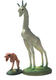 Giraffe and Two-Legged Dog Statue Set by Hieronymus Bosch 8.25H