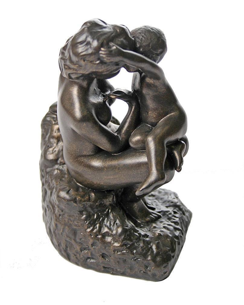 Young Mother Nuzzling Child Togetherness Motherhood Statue by Rodin 6H - Museumize.com