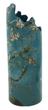 Van Gogh Almond Tree in Blossom Blue Grey Round Museum Art Ceramic Flower Vase 9H