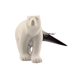 Ornament Pompon Polar Bear Statue Miniature 2.1H x 4L