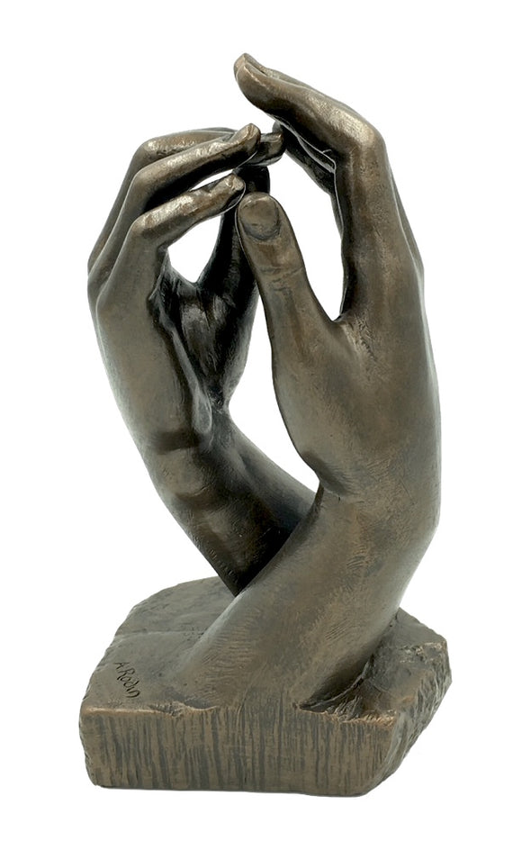 Rodin Cathedral Clasping Hands Gesture of Togetherness Statue Large 10H