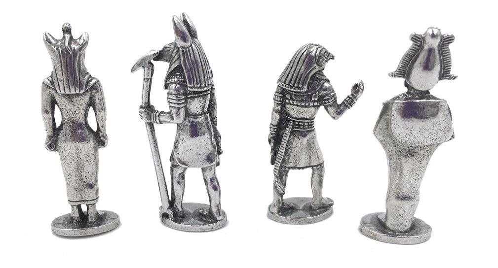 Egyptian Gods Goddesses Miniatures Role Playing Pack of 4 Figurines 1.5H - Museumize.com