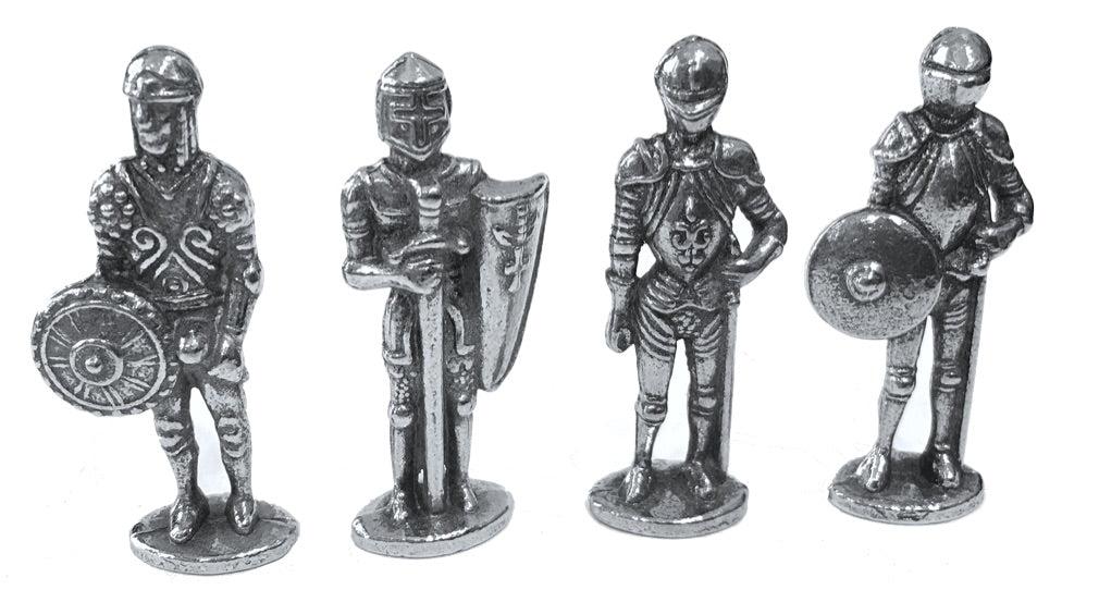 Knights in Armor Medieval Miniature Figurines Role Playing Pack of 4 1