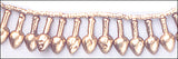 Egyptian Nefer Shape Hieroglyph Drop Dangle Earrings 1.25L