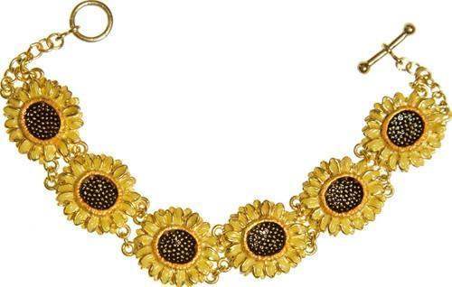 Sunflowers Bracelet Yellow Enamel after Van Gogh - Museumize.com