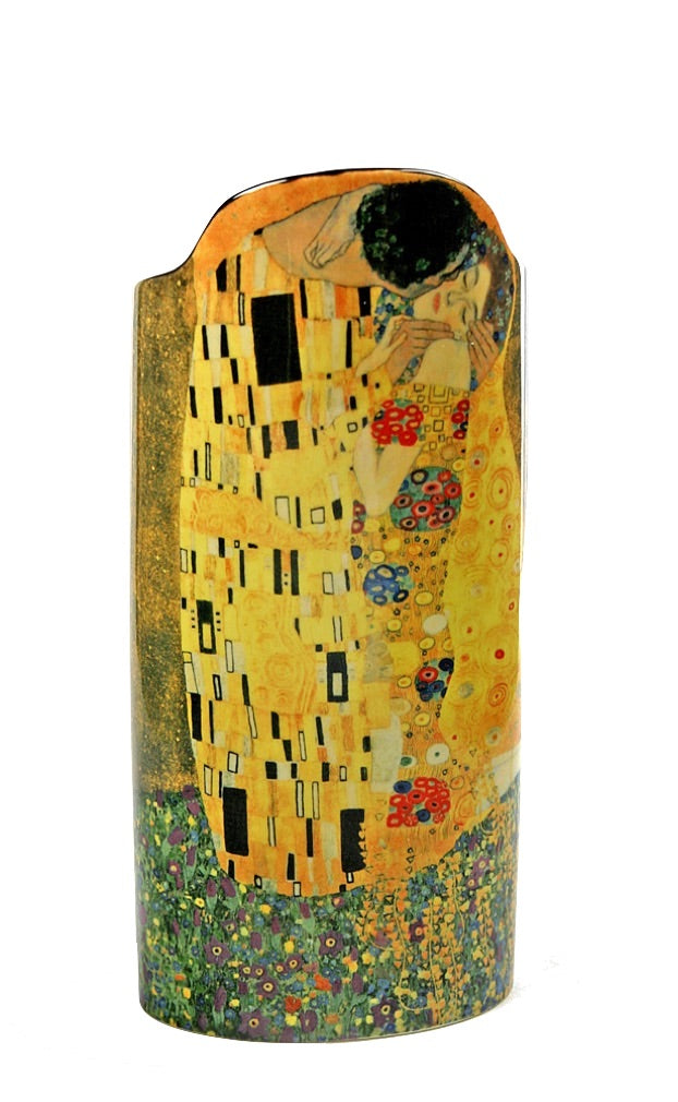 storhedsvanvid dyd ring The Kiss Lovers Embrace Ceramic Flower Vase by Klimt 9H