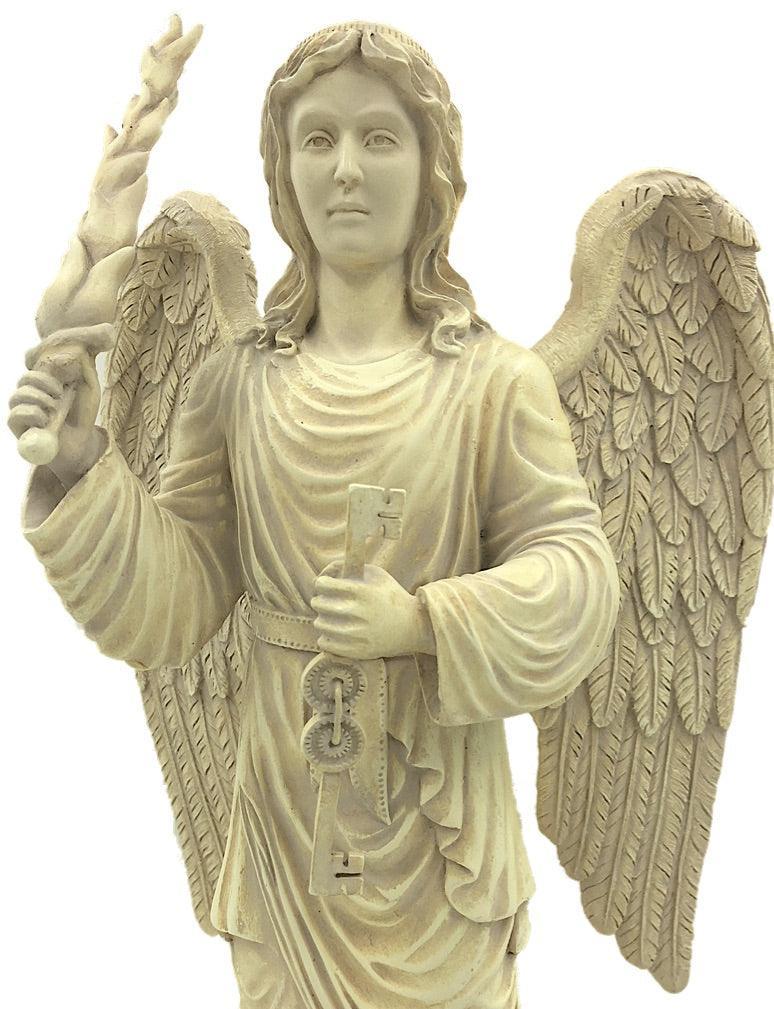 Guardian Angel Statue, Antique Finish, Large 13-Inch Decorative Figure - Museumize.com
