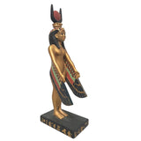 Isis Egyptian Mother Goddess Protection Pose Golden Statue, Assorted Sizes