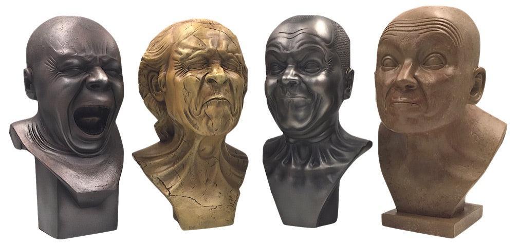 Yawner Man Yawning with Mouth Open Portrait Bust by Messerschmidt, Assorted Sizes - Museumize.com