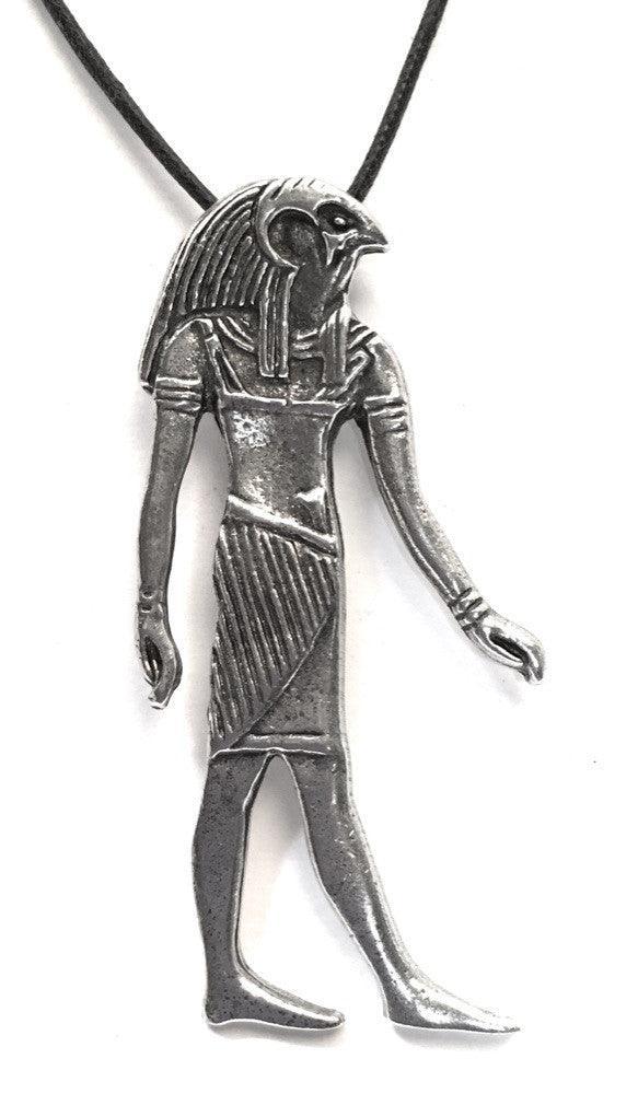 Horus Egyptian Costume Pewter Pendant Charm Necklace - Museumize.com