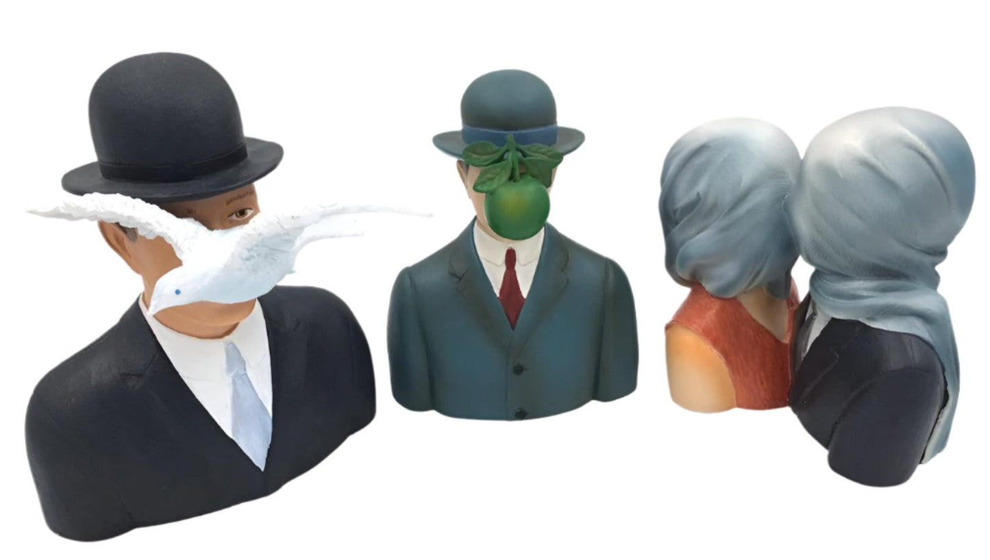 Magritte Lovers with Covered Heads Les Amants Surrealism Statue, Assorted Sizes - Museumize.com