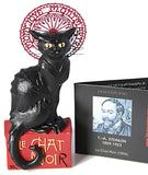 Le Chat Noir Black Cat Montmartre Figurine Statue by Steinlen, Assorted Sizes
