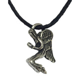 Angel of Healing Two-Sided Pendant Pewter Unisex Charm Necklace 0.75L