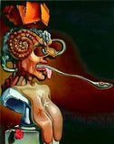 Picasso Portrait Surrealism Silver Spoon Brain by Salvador Dali 5.25H