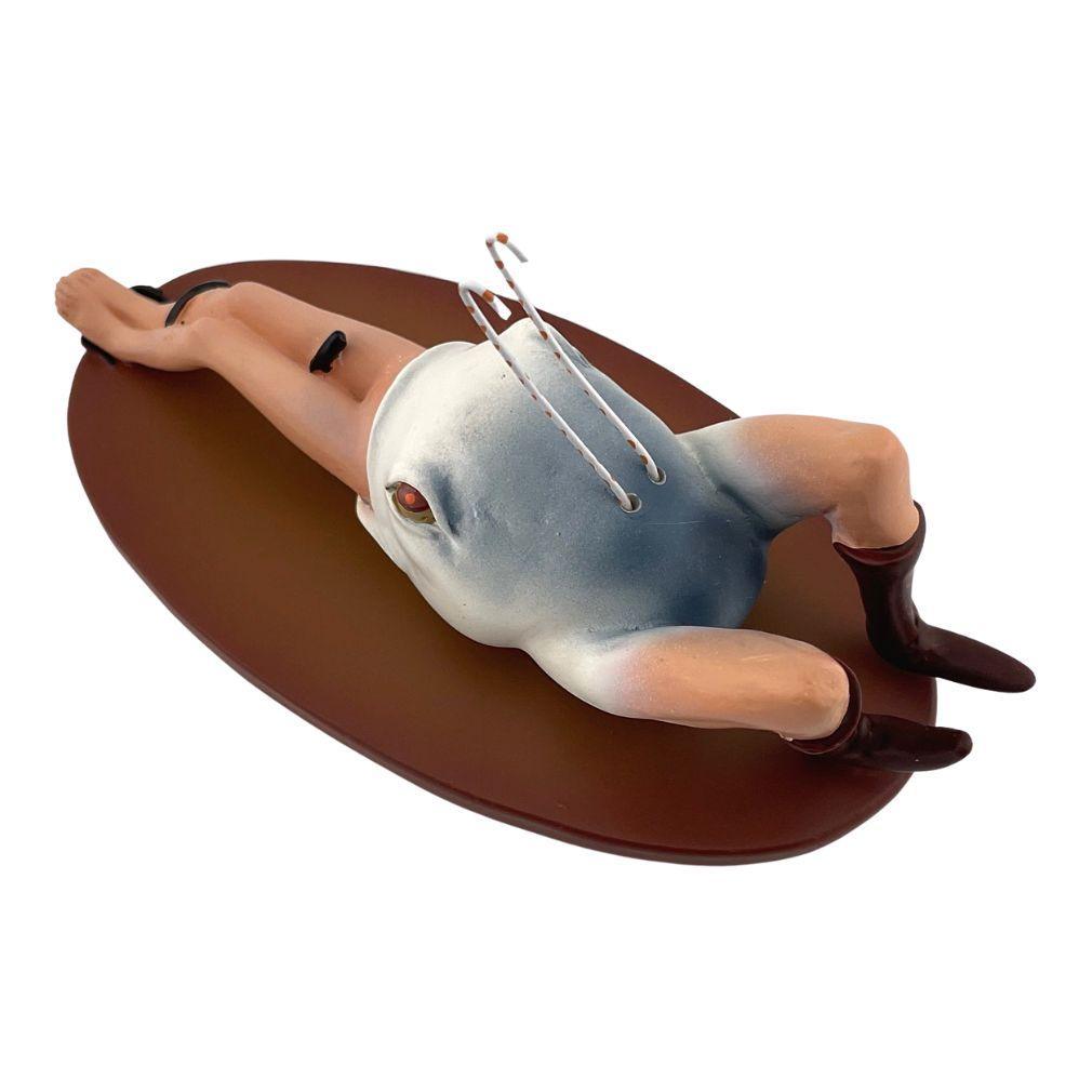 Hieronymus Bosch Figurine of Man-Eating Fish Fantasy Statue 7.5L - Museumize.com