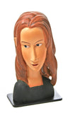 Modigliani Jeanne Hebuterne Woman Portrait Face Tender Expression Statue 4.5H
