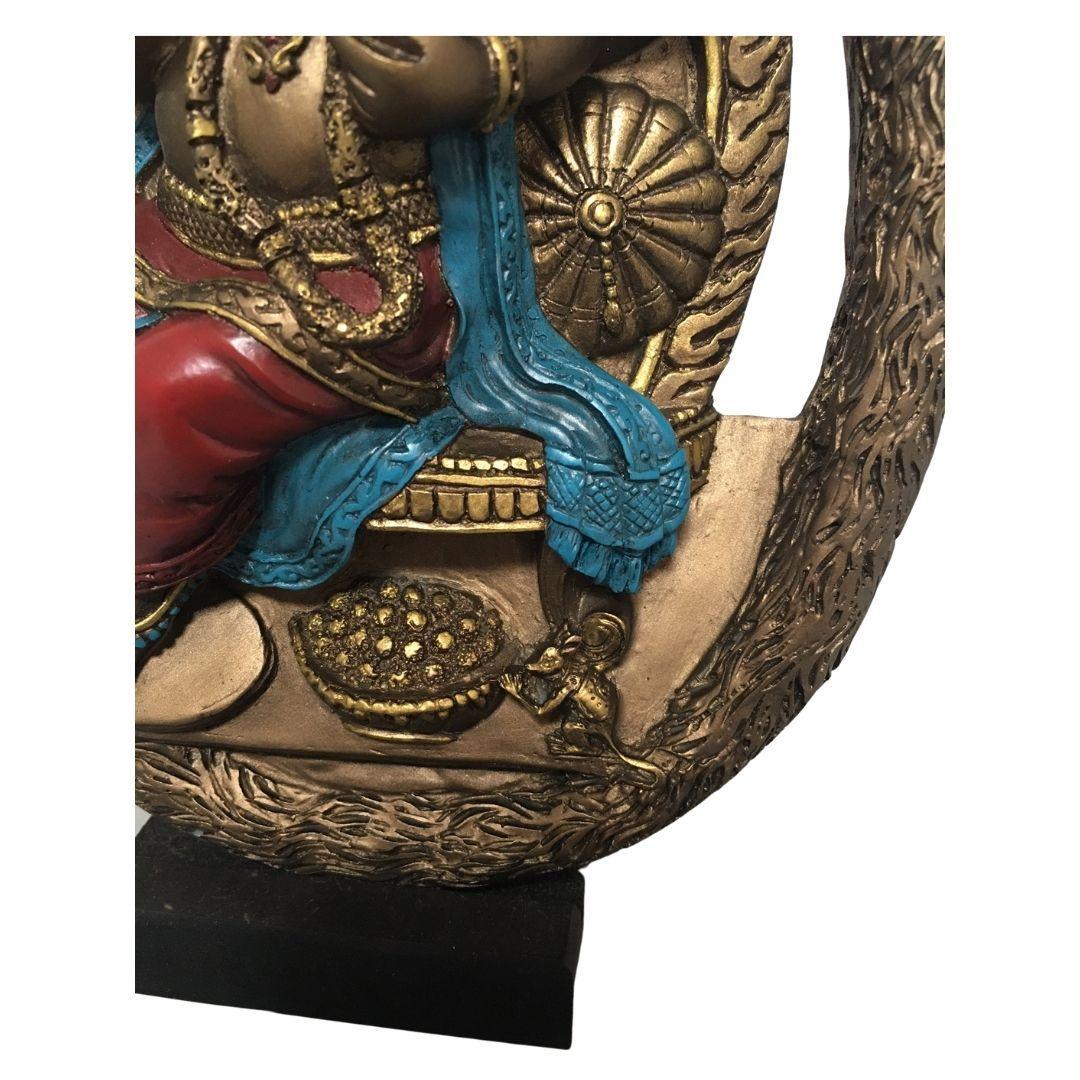 Ganesh Seated Offering Harmony Safekeeping Statue or Wall Art 7.5H - Museumize.com