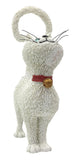 White Cat with Question Mark Tail Asking What's For Dinner Statue Figurine by Dubout 4.5H