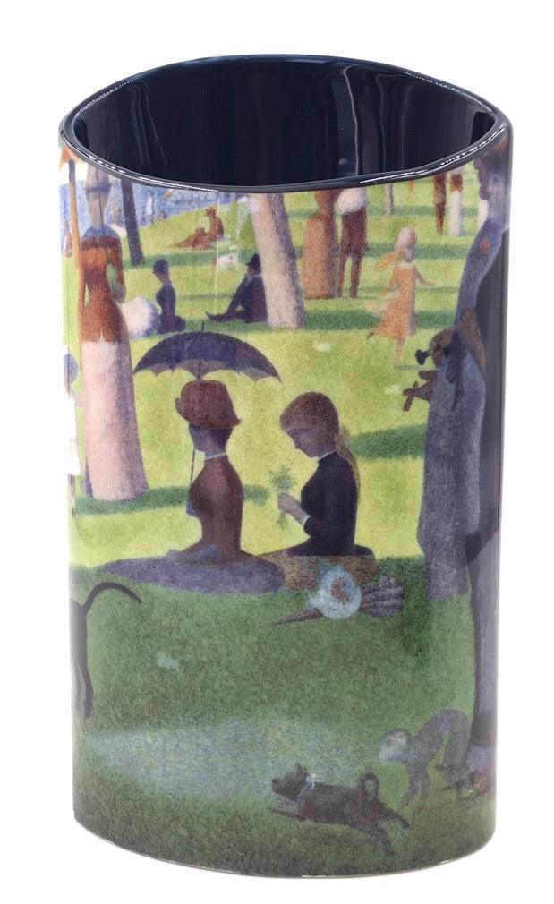 Seurat Sunday Afternoon Grande Jatte Museum Art Ceramic Flower Vase 8.6H - Museumize.com