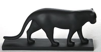 Black Panther Walking Statue by Smooth Sided Animal by Pompon 11.5W - Museumize.com