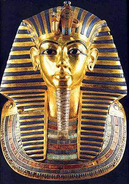 King Tutankhamun Portrait Pendant on Egyptian Necklace with Carnelian Stones 18L - Museumize.com